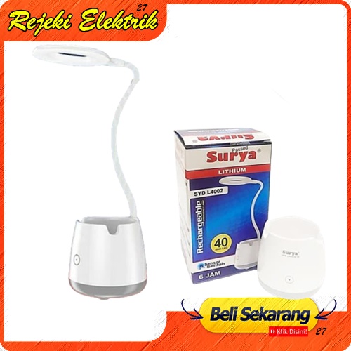 Surya Lampu Belajar Emergency SYD-L4002 Flexible Sensor Sentuh -  Light LED Super Terang