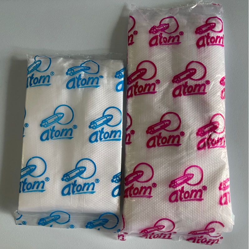 Kantong Plastik Atom untuk 1 Gelas / 2 Gelas ( isi 50 lembar)