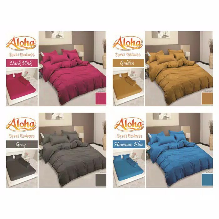 Ss Sprei Emboss Polos ALOHA Jacquard 160 160X200 Queen Size No 2 Termurah Best Seller