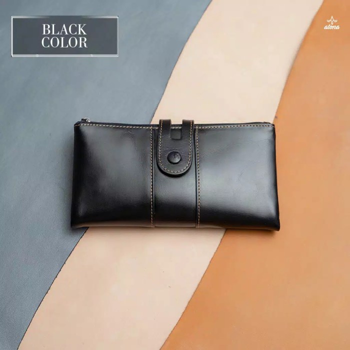 DOMPET KULIT WANITA ALONA GEISHA WALLET PREMIUM - Hitam