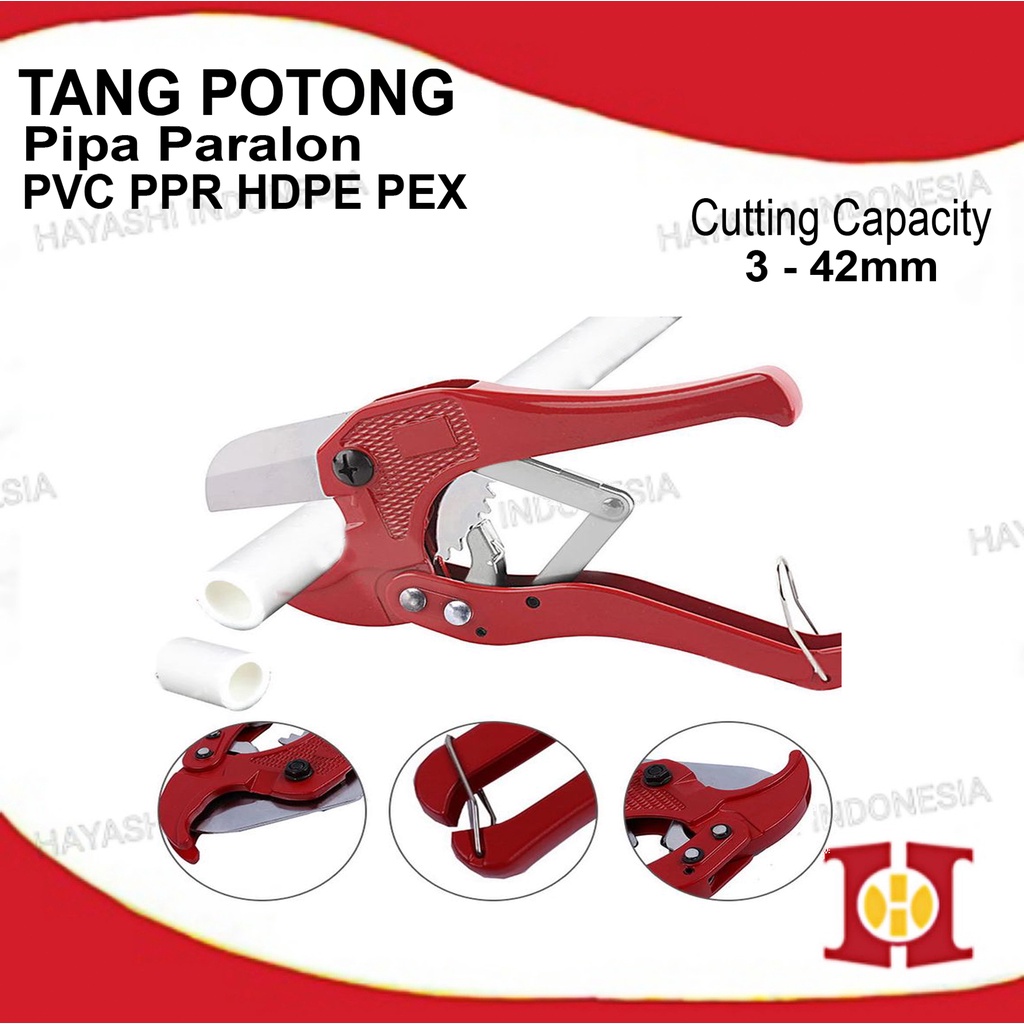 Gunting Pipa Alat Tang Potong Pipe Cutter PVC PPR HDPE PEX Paralon