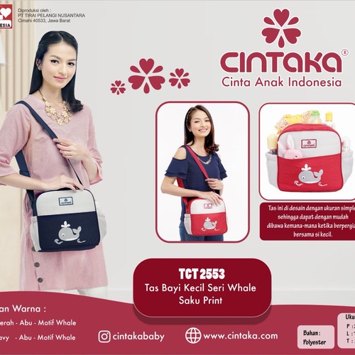 Tas Bayi Kecil/ Tas Cintaka TCT 2553 Seri Whale/ Tas Baby