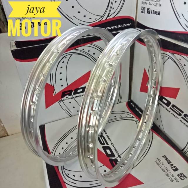 Sepasang Velg Pelak 17x140 - 17x160 Ring17 Silver - Untuk Semua Motor