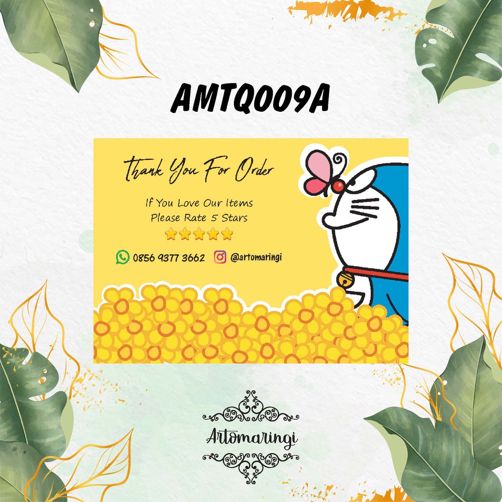 Kartu Ucapan / Thanks Card untuk Online Shop / Coupon Souvenir / Ucapan Pernikahan