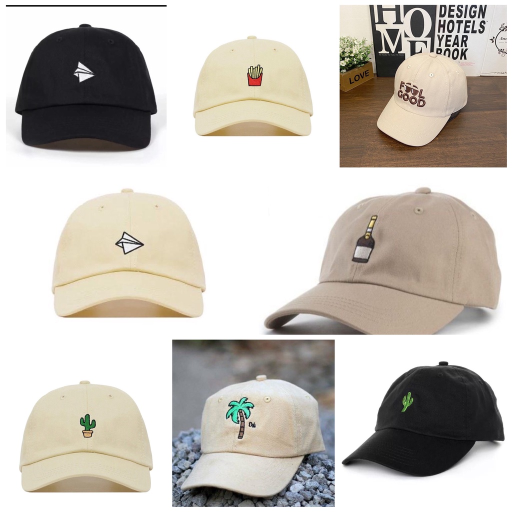 Topi baseball kaktus cream