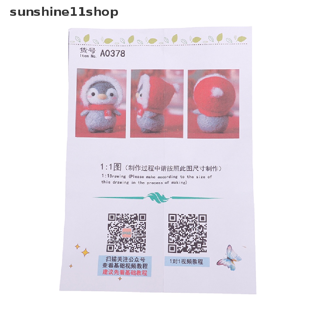 Sho Mainan Boneka Penguin Wol Felt Handmade DIY