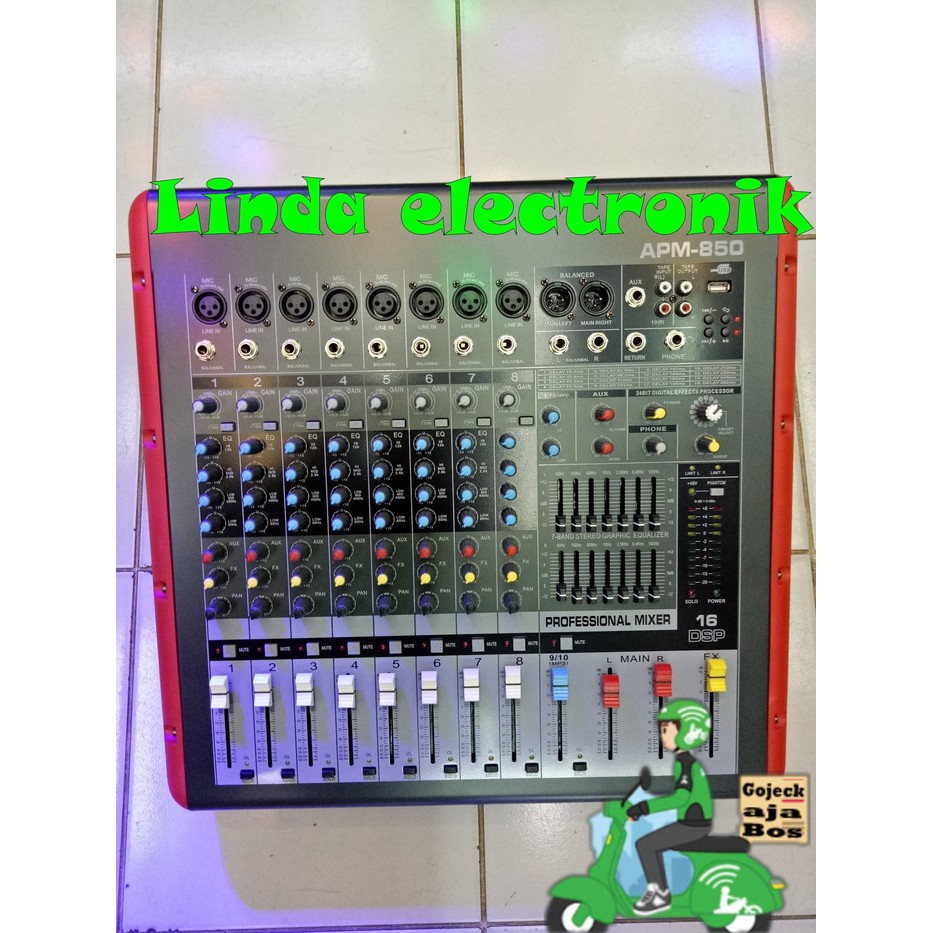 Power Mixer Cleve Audio 8channel APM 850 1000watt