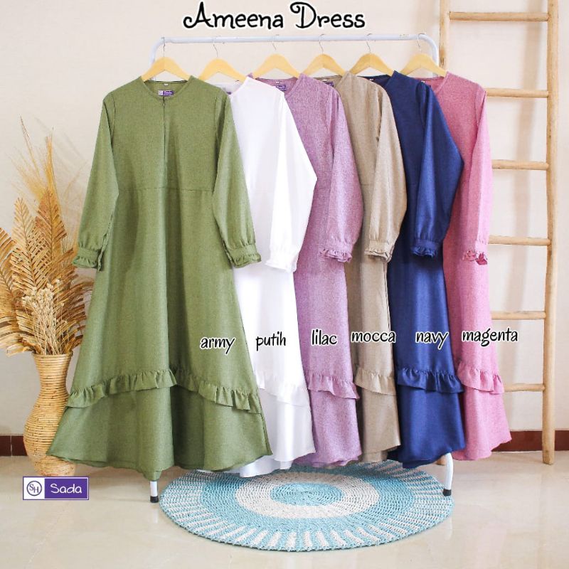 TERLARIS AMEENA DRESS ORI SADA HIJAB