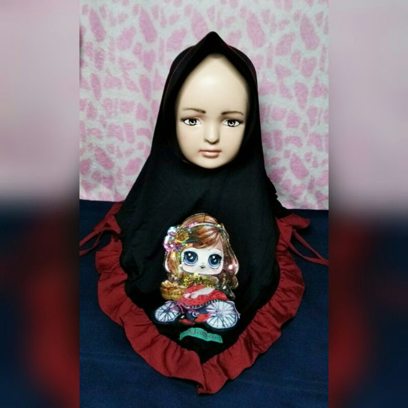 Jilbab Lol Led Musik Anak/Jilbab Lol Led Musik Anak Ori Yulian Hijab
