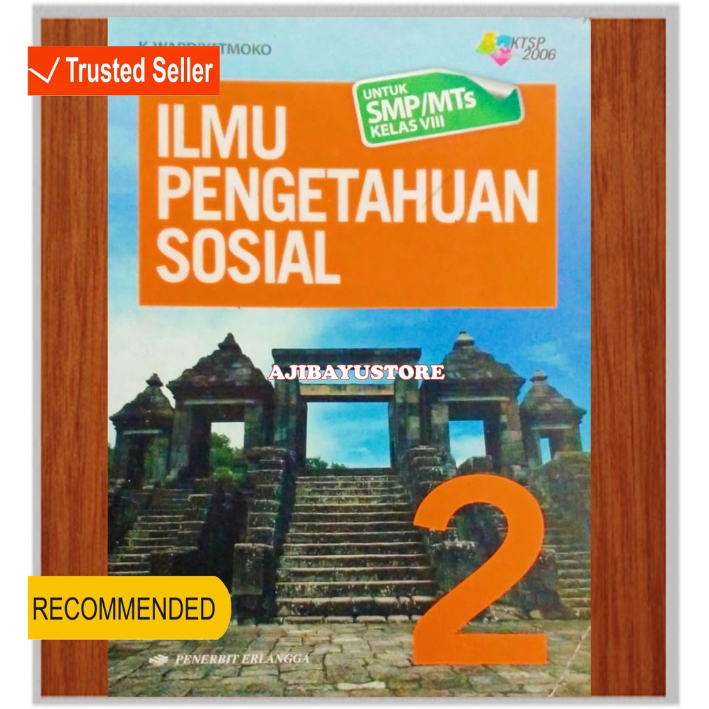 BUKU  IPS SMP KELAS 2 VIII ILMU PENGETAHUAN SOSIAL UNTUK SMP KELAS 2 VIII K WARDIYATMOKO ERLANGGA