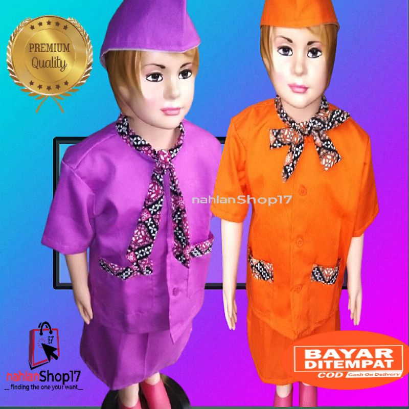 SERAGAM PRAMUGARI ANAK KOSTUM KARTINI / SERAGAM KOSTUM AGUSTUSAN ANAK PRAMUGARI