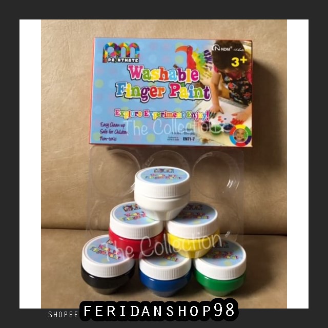 

BT233 ATK0313PM 6 WARNA BEST WASHABLE FINGER PAINT PAINTMATE CAT AIR JARI ANAK TK BY FERIDANSHOP98