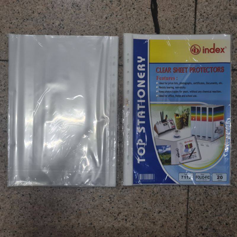 

PP pocket folio /harga perpak isi 20 lembar/super grosir