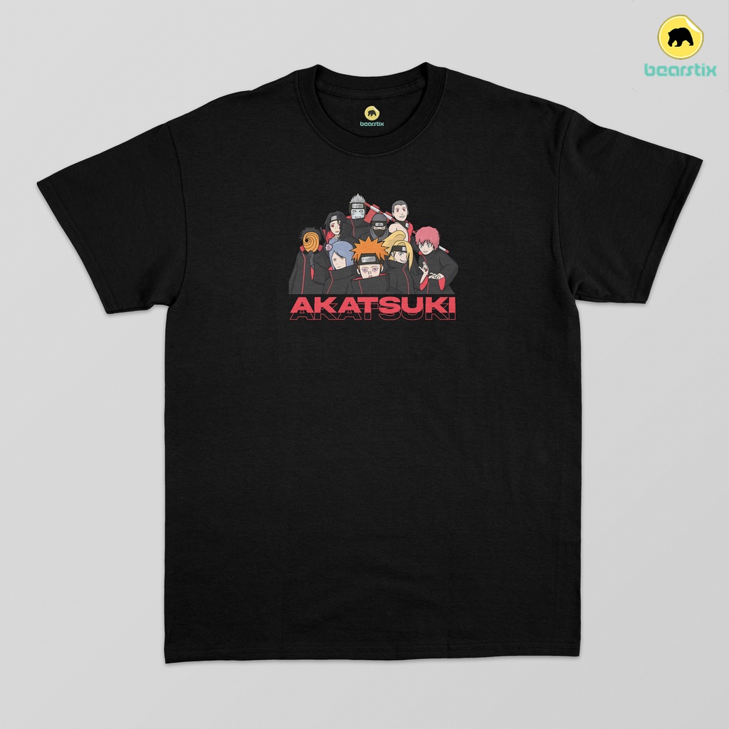 BEARSTIX - Tshirt Akatsuki - Kaos Anime - Baju Naruto - Tshirt Itachi