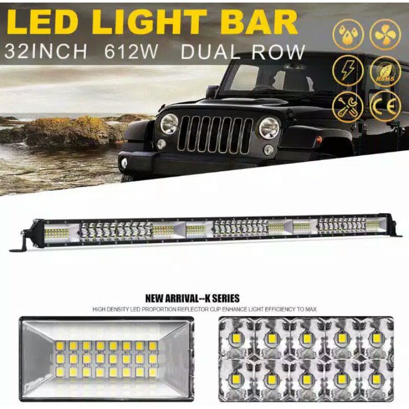 LED LIGHT BAR WORKLIGHT 80cm SPOTLIGHT CREE OFFROAD LAMPU KABUT TRUK BUS LAMPU SOROT TRUK