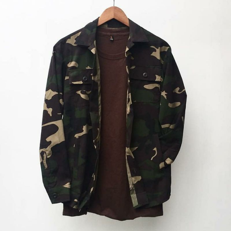 JAKET SEMI PARKA MOTIF LORENG