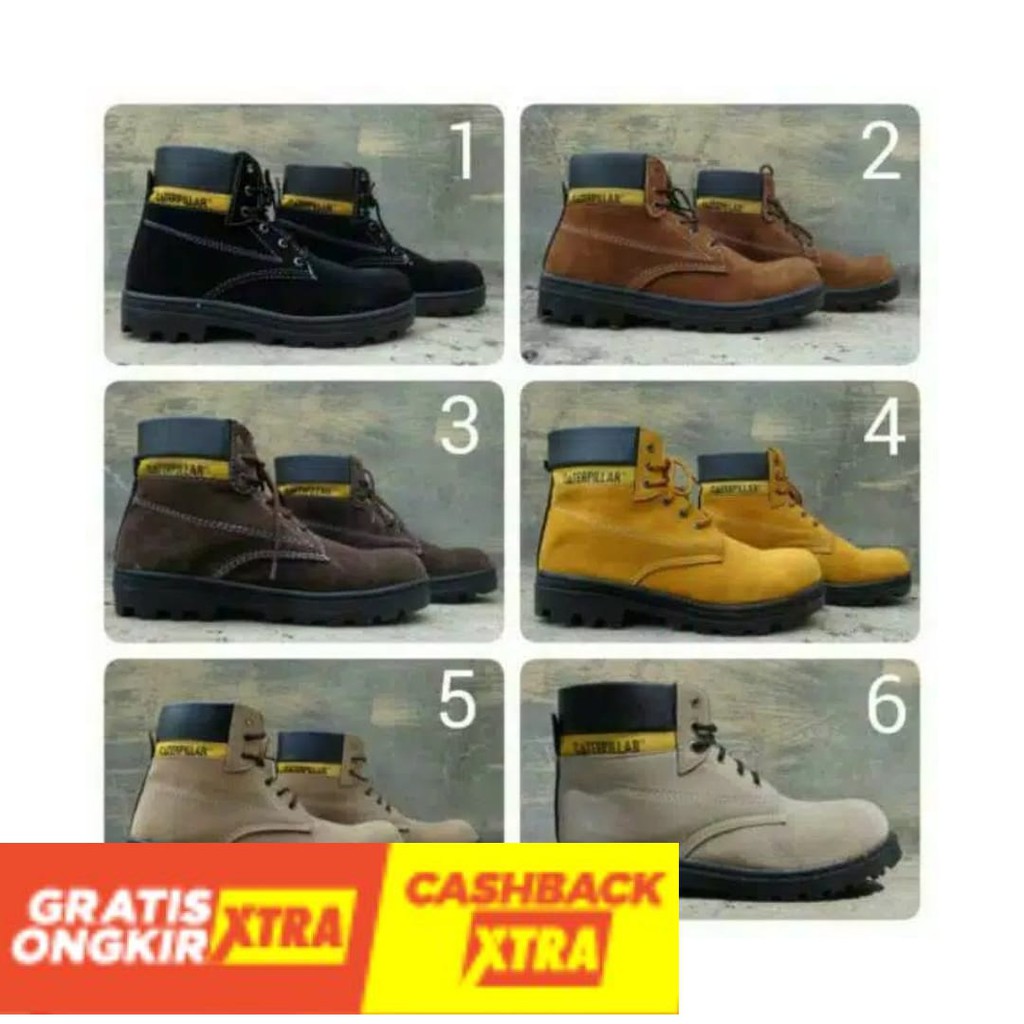 ORIGINAL  - SEPATU PRIA CATERPILLAR SAFETY SUEDE MURAH