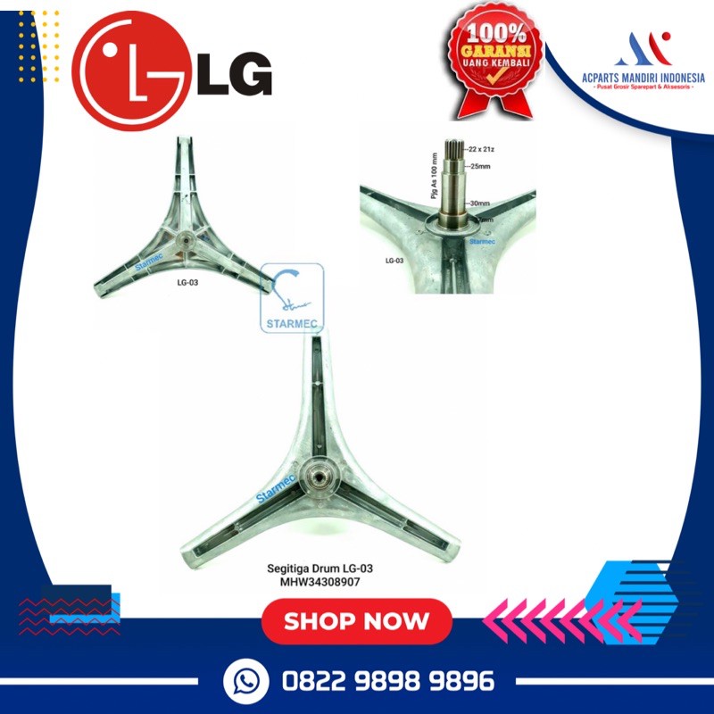 segitiga drum / spider drum mesin cuci LG front loading