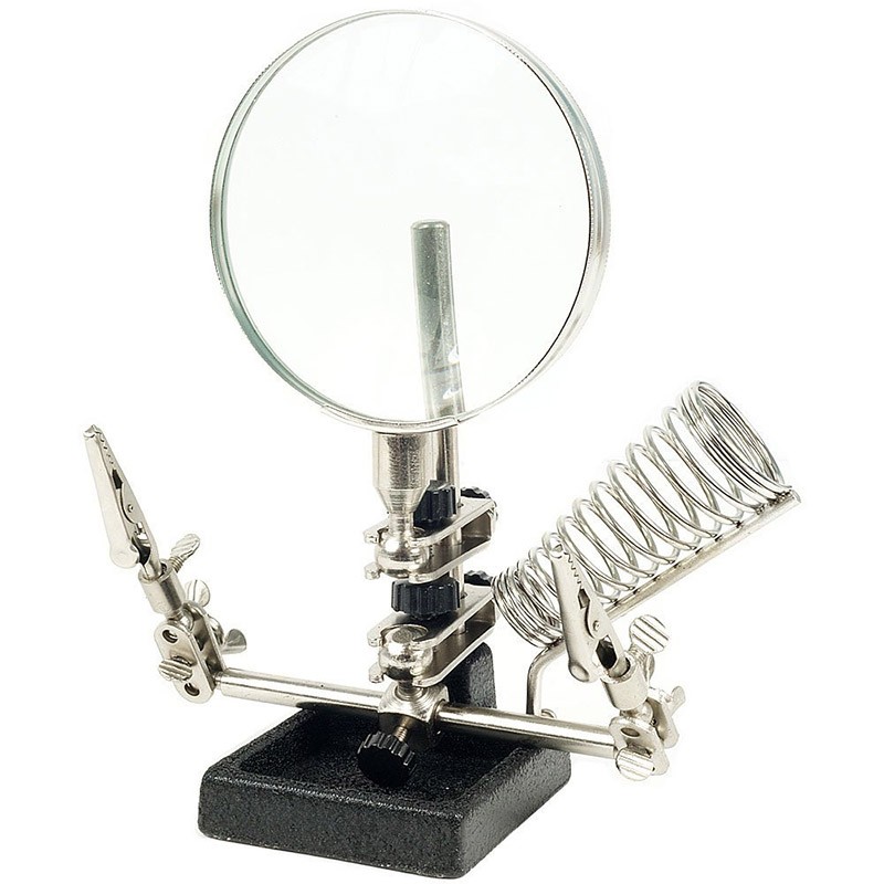 Helping Hand 3.5-Inch Magnifier with Soldering Station