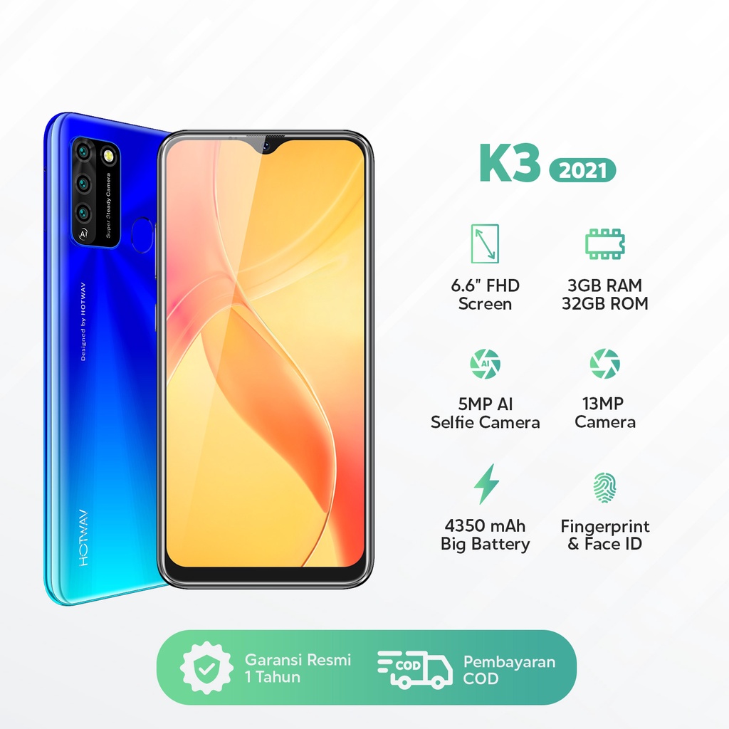 HOTWAV Pearl K3 2021 3GB/32GB Dual SIM Card / Smartphone FHD 6.53