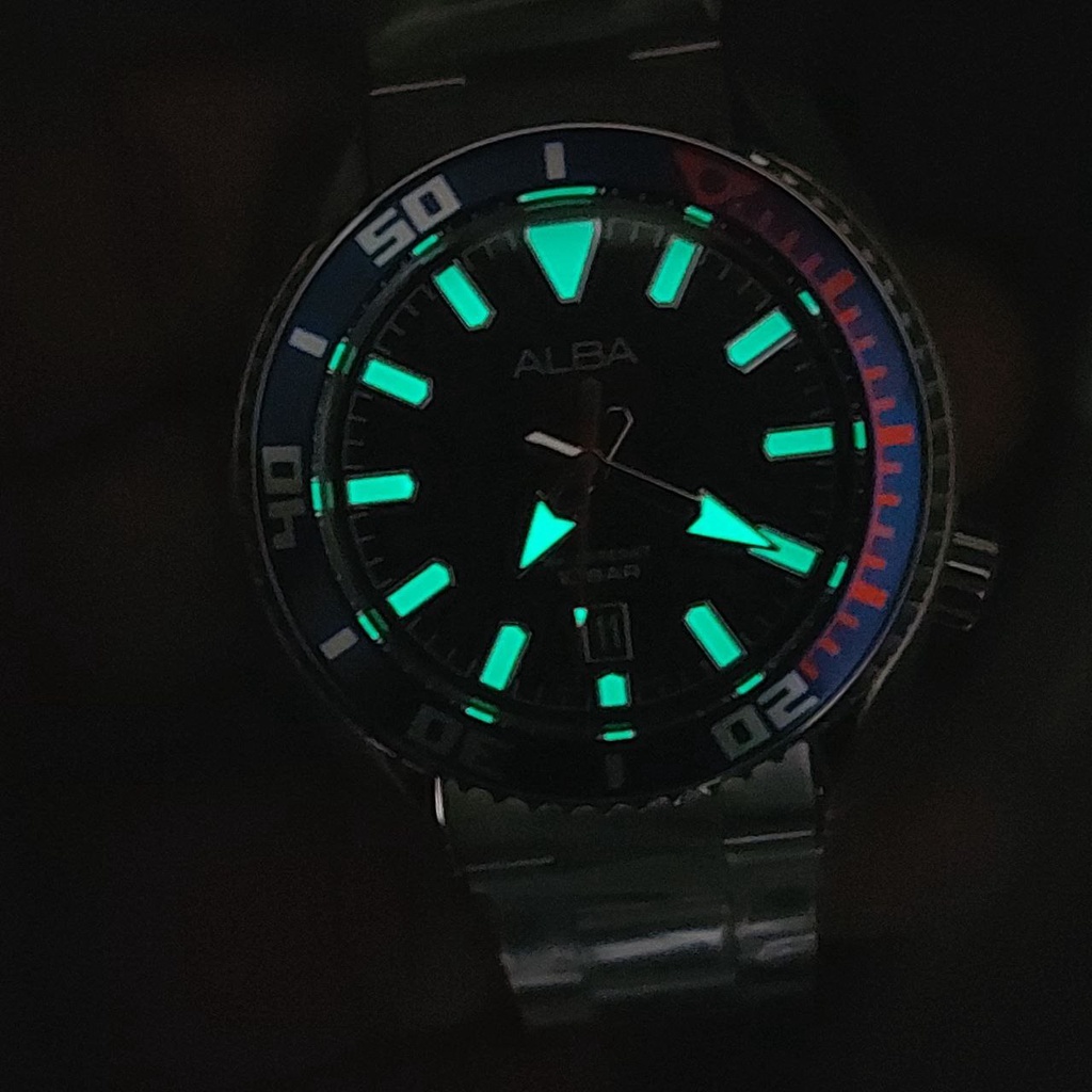 Alba Quartz AS9N99X1 Black Blue - Jam Tangan Pria AS9N99