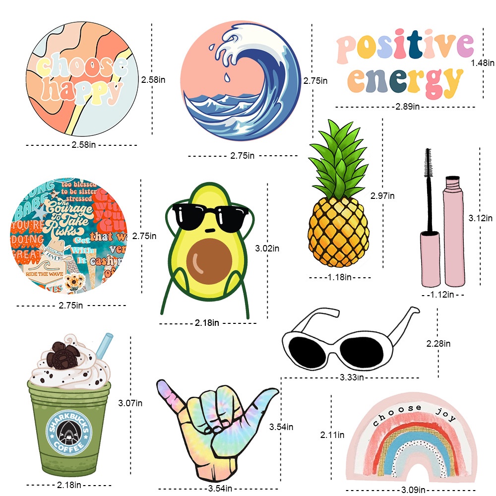 11/35Pcs Wonderful Holiday Stickers For DIY Luggage Phone Laptop Bag Graffiti Stickers Waterproof DIY Decals