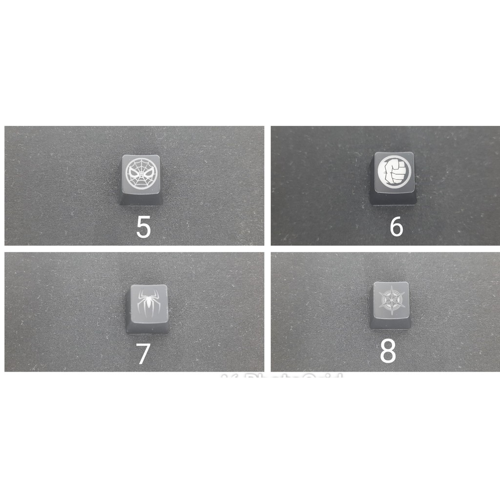 MARVEL HEROES Logo Keycaps Ukuran R4 - Backlit ABS keycap ( tembus LED )