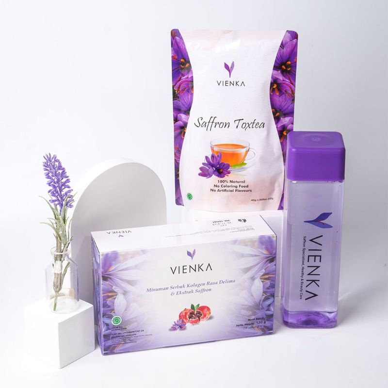 VIENKA - ( Bundling Package ) Collagen + Toxtea Free Tumbler Exclusive - BPOM Halal