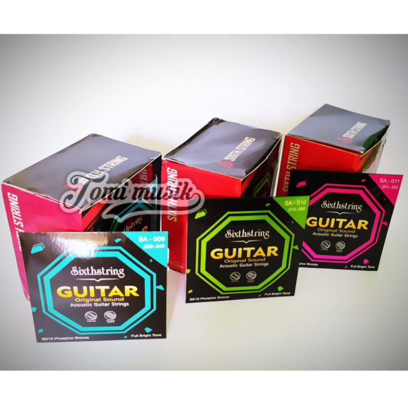 senar gitar akustik ORIGINAL sixthstings phosphor bronze 009 010 011