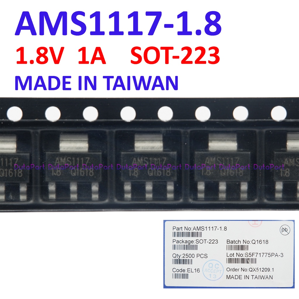 AMS1117 1.8V 1,8V 1.8 1,8 1A SMD Voltage Regulator AMS1117-1.8 SOT-223