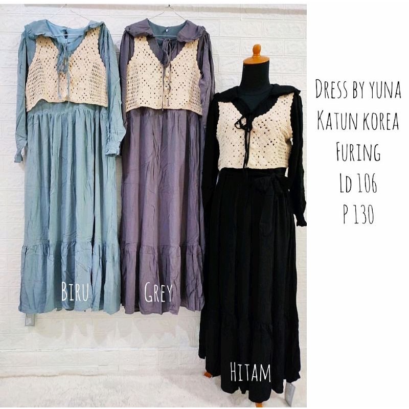 YUNA FASHION Korean Dress Rompi 1