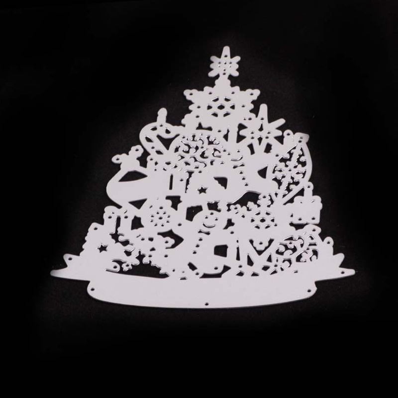 Cetakan Stensil Cutting Dies Motif Merry Christmas Bahan Metal Untuk Scrapbook / Craft Diy / Kartu