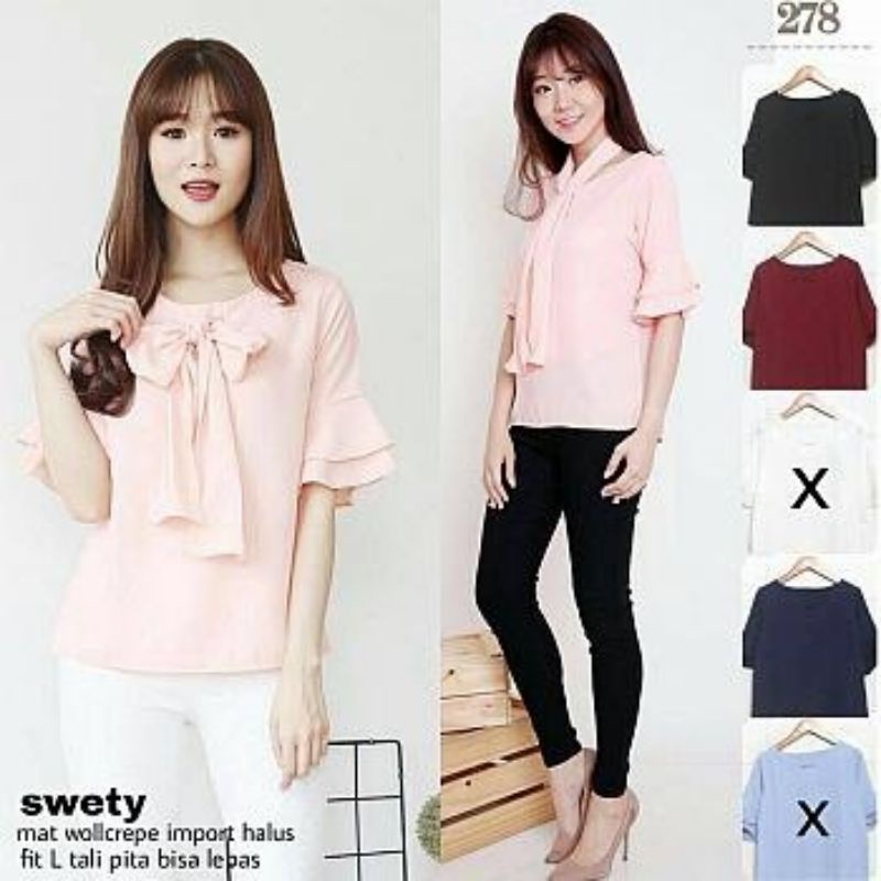 JCMP - Swety Blouse / Atasan Wanita Model Terbaru Kekinian