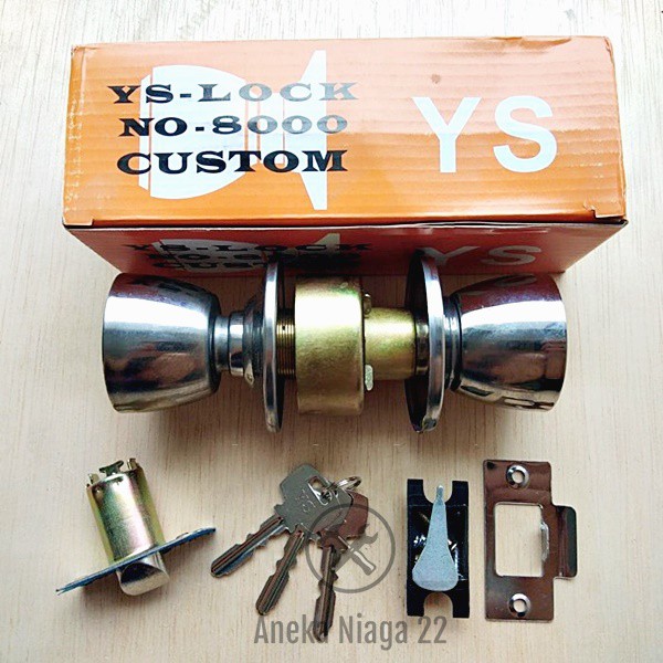 Aneka - KUNCI PINTU KAMAR MANDI BULAT / GAGANG TARIKAN HANDLE HENDEL PUTAR YS AN22