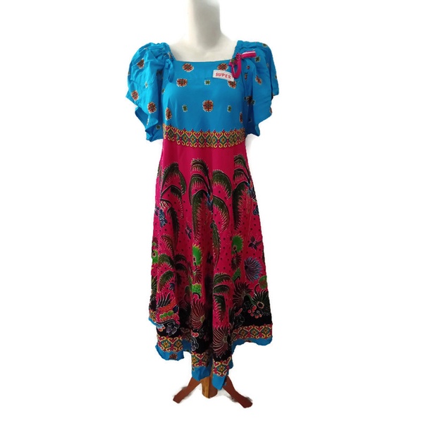 daster klok serut batik kencana ungu - klok payung