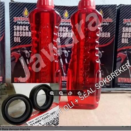 READY STOK  Paket hemat seal shock + oli shock honda beat / vario / scoopy / supra x 125 / grand sem