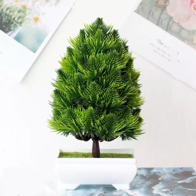 NM 564 bunga plastik/pajangan bunga artifisial/vas petak-Hijau