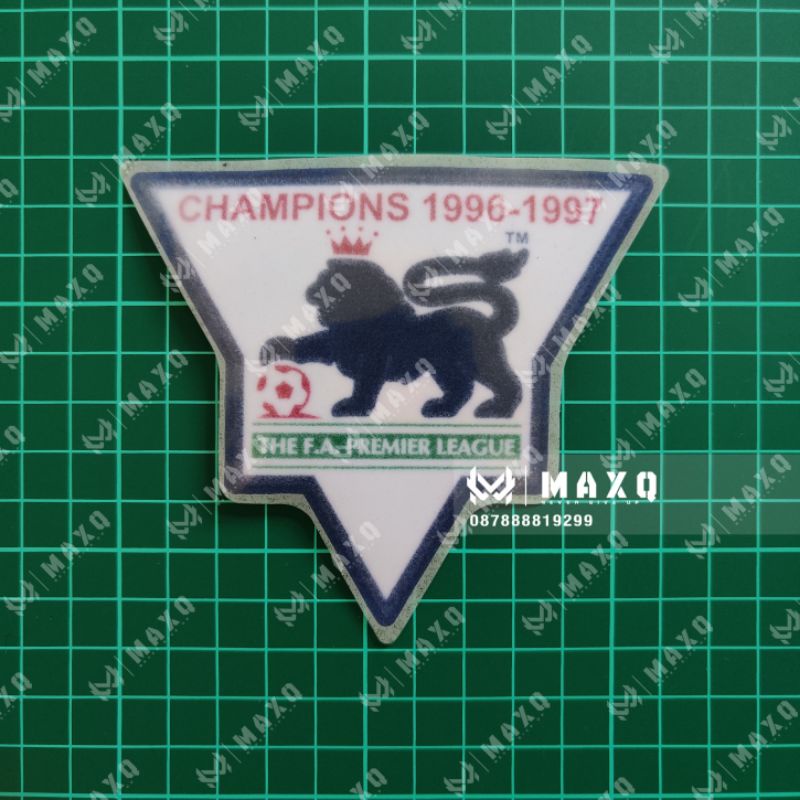 PATCH JERSEY LIGA INGGRIS PREMIER GOLD CHAMPIONS 1996/1997 MANCHESTER UTD