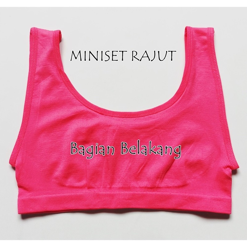 Miniset BH Beha Bra Sport Rajut Tanpa Busa Import Jumbo Big Size / Miniset Anak Perempuan Jumbo