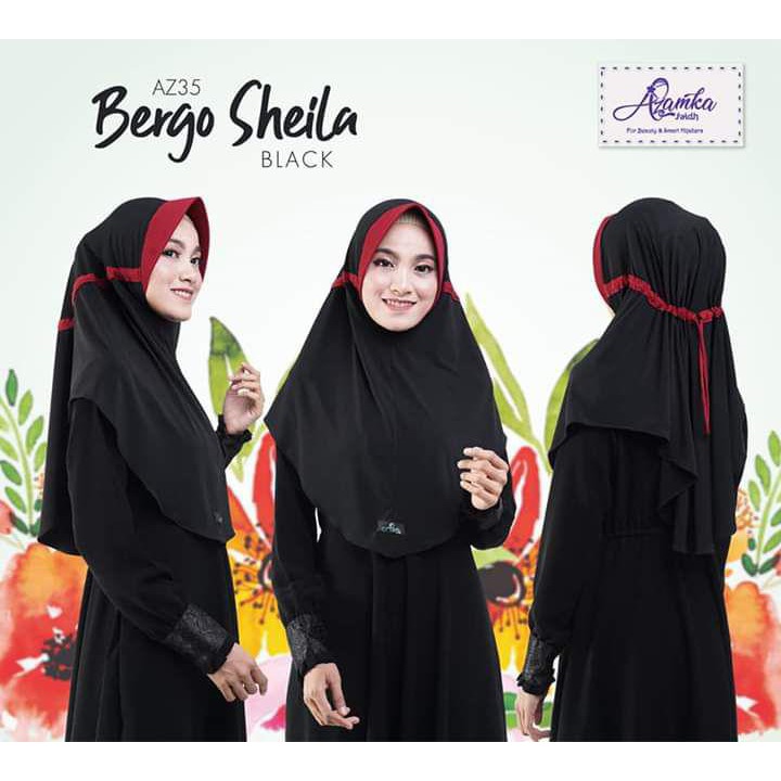 BERGO SHEILA AZAMKA HIJAB / JILBAB SERUT KOMBINASI