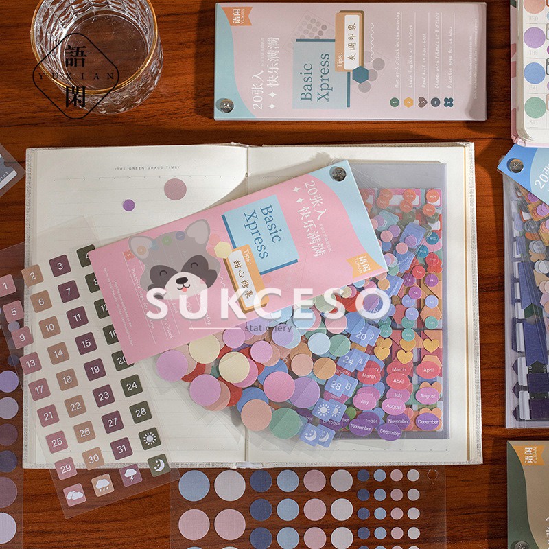 

Basic Express Colorful Label Stickers /Stiker Label Tempel Motif