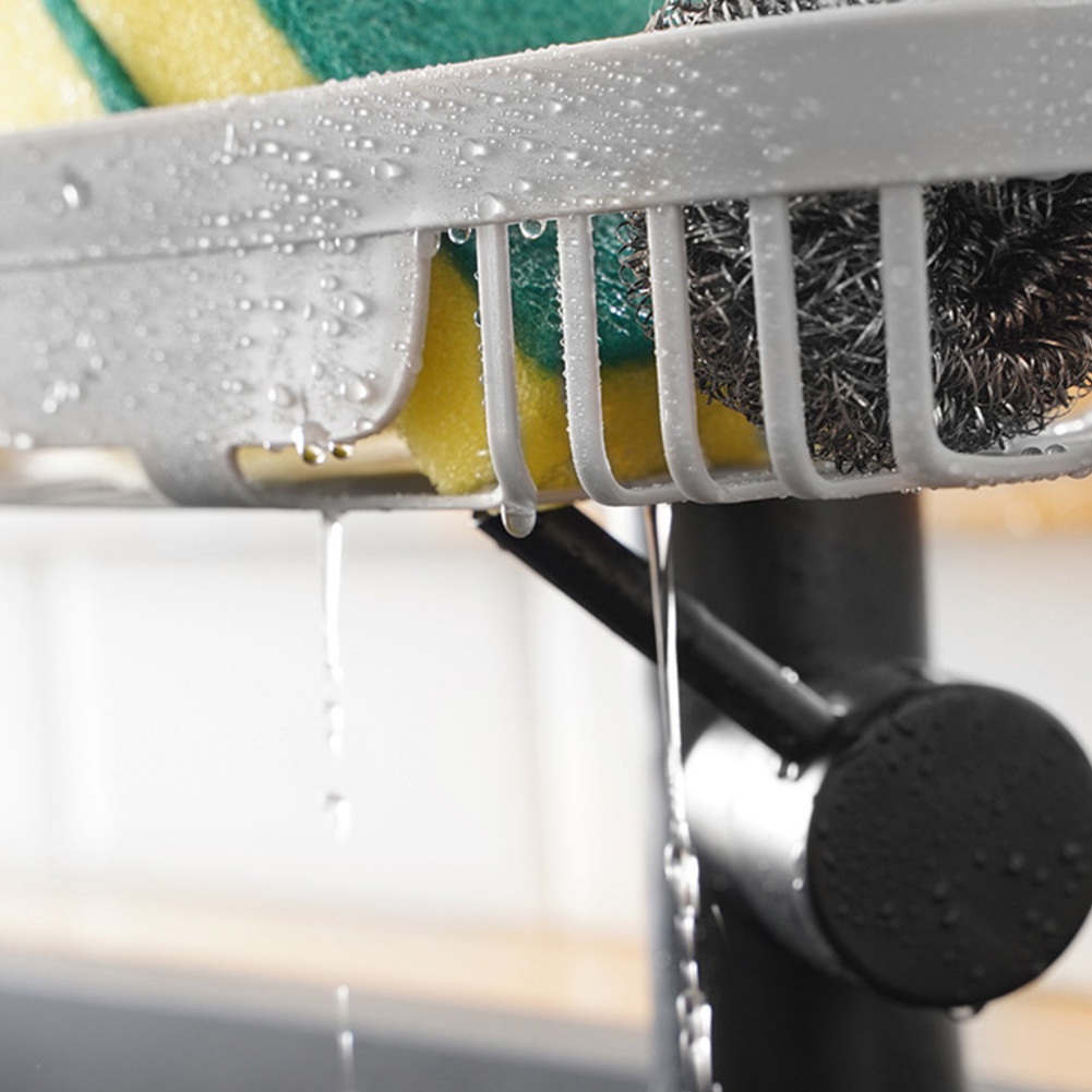 ღ Keran Wastafel Dapur Kamar Mandi Rak Penyimpanan Shower Faucet Dudukan Sabun Pencuci Piring Kain Sikat Spons Rak Rak Dapur Kamar Mandi Penyelenggara