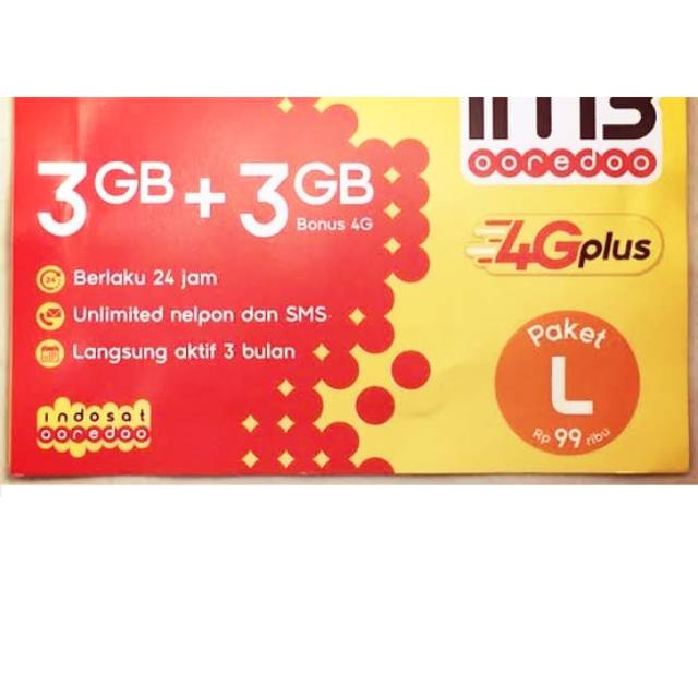 Perdana indosat 6gb