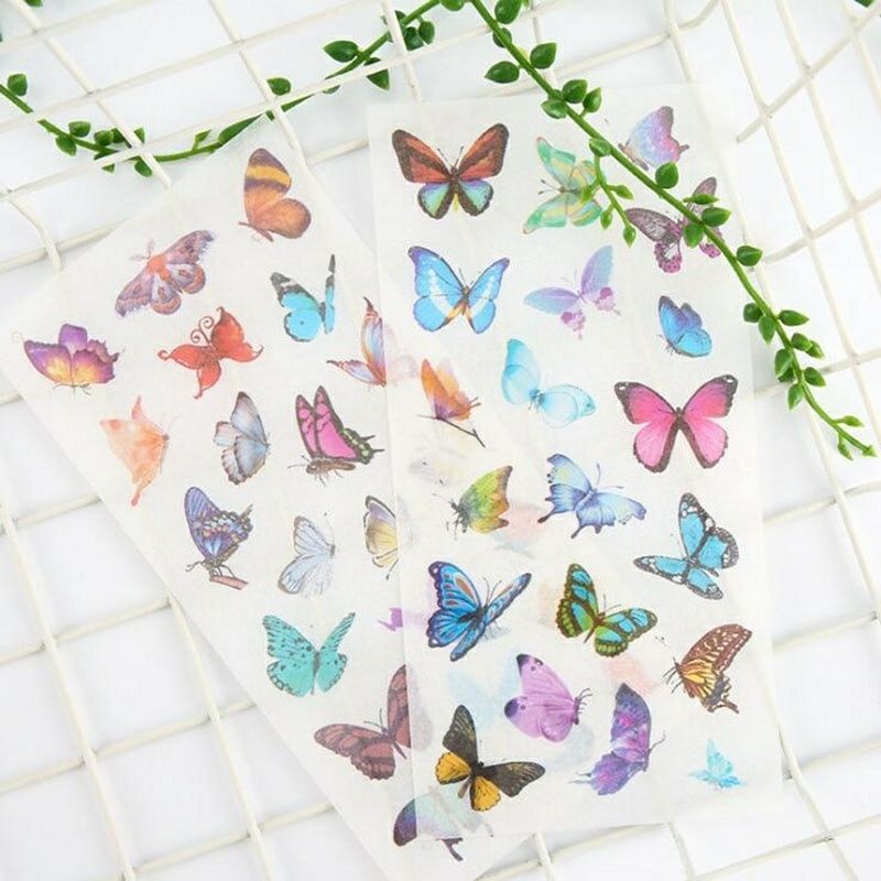 

AYURI - 1lbr stiker motif butterfly untuk diy dekorasi jurnal diary scrapbook