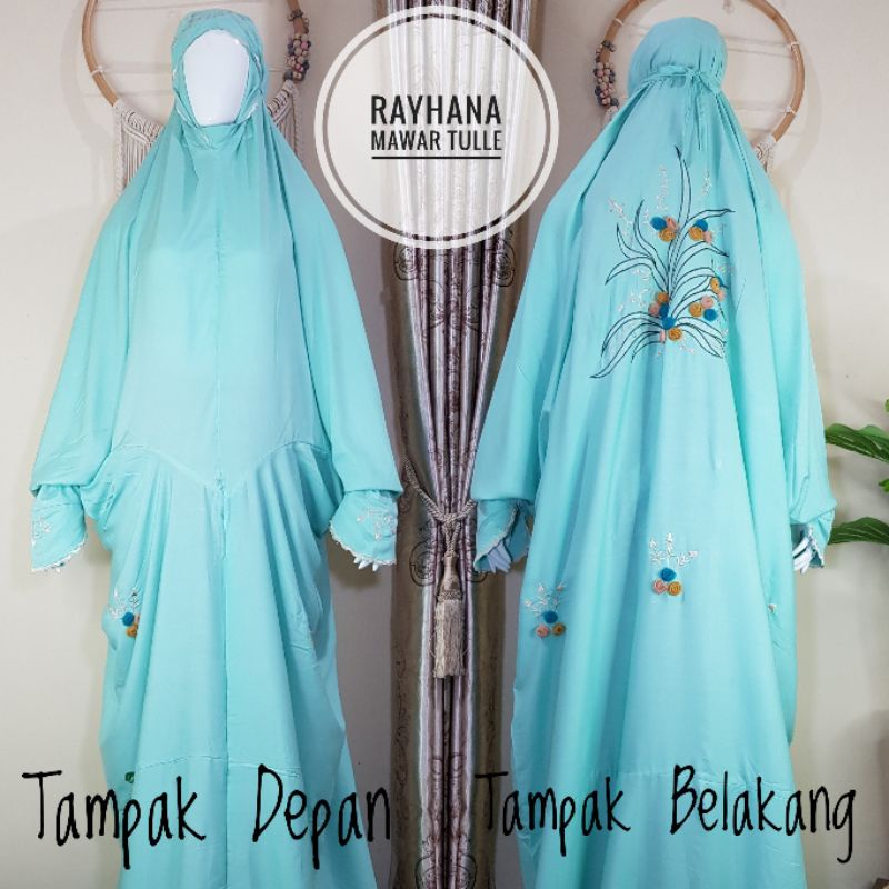 COD✅ GROSIR Mukenah Rayon Bordir Mawar TULLE Handmade Mukenah Terusan Hadramaut Jumbo