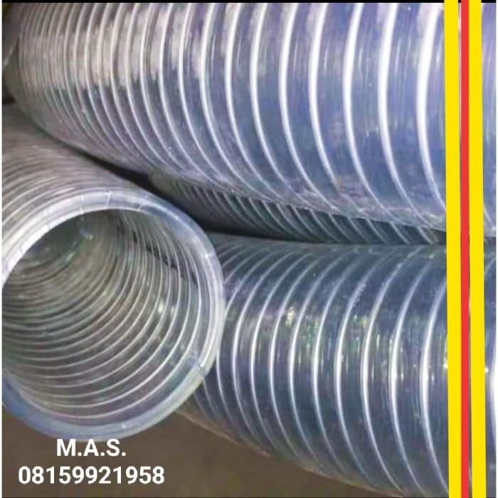 Pneu | Selang Spiral Pvc Kawat 1.5 In Spring Hose Hisap Sedot Air Minyak 11/2