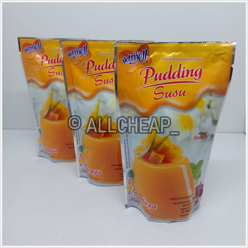 nutrijel PUDING susu rasa MANGGA mango flavour 170gr (6.00oz)