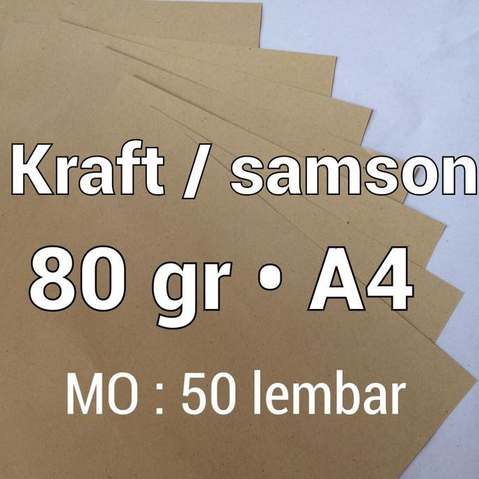 

kertas samson | 80 gr | A4 | kraft | brown | paper