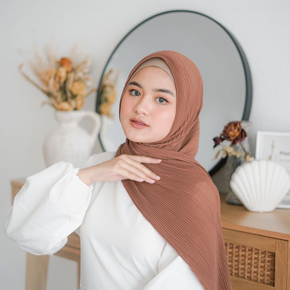 PASHMINA PLISKET FULL TANPA GARIS TENGAH LIDI MURAH PASMINA JILBAB HIJAB SHAWL PLEATED DUYUNG SABYAN