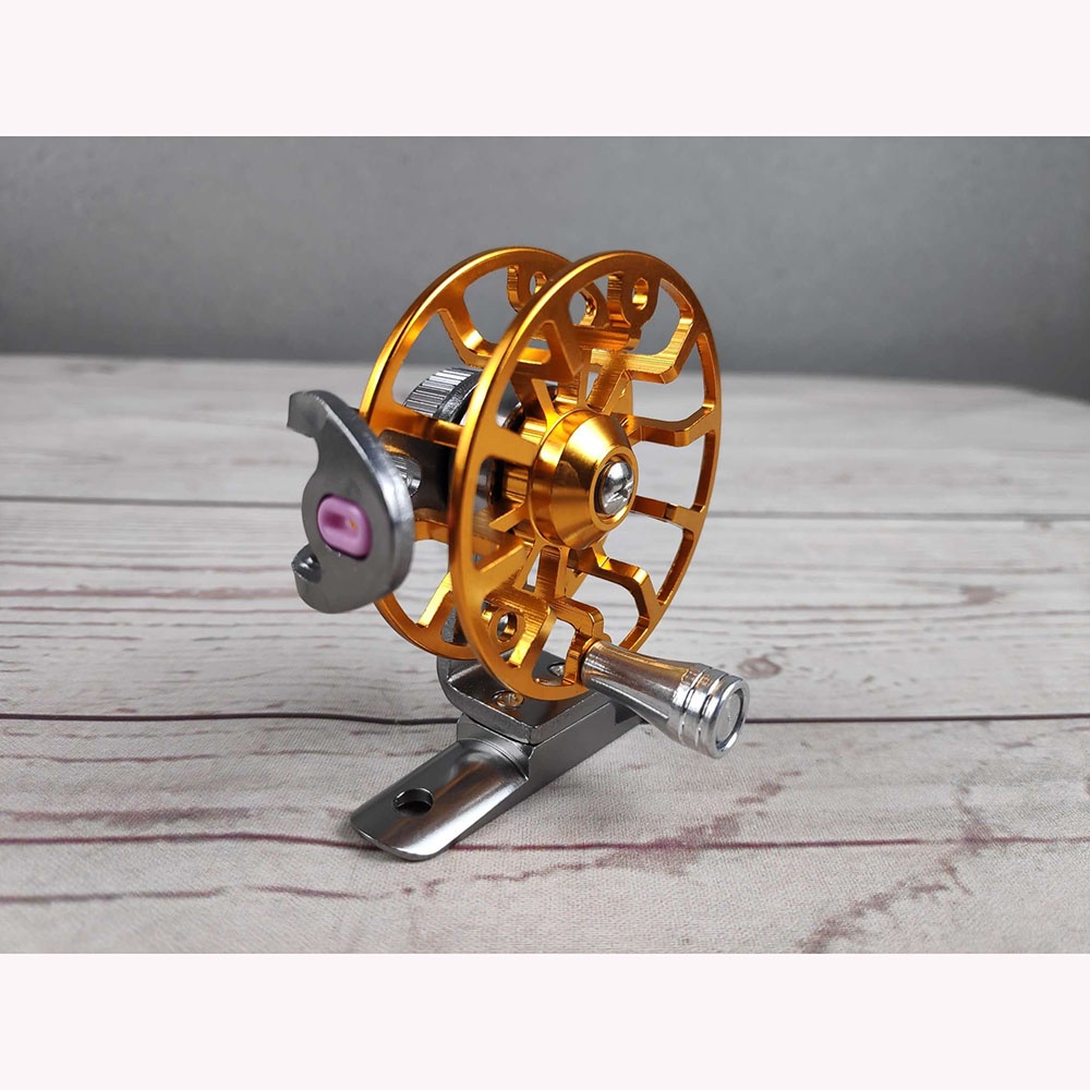 LEO Gulungan Reel Pancing Fly Fishing Full Metal 120M - Golden